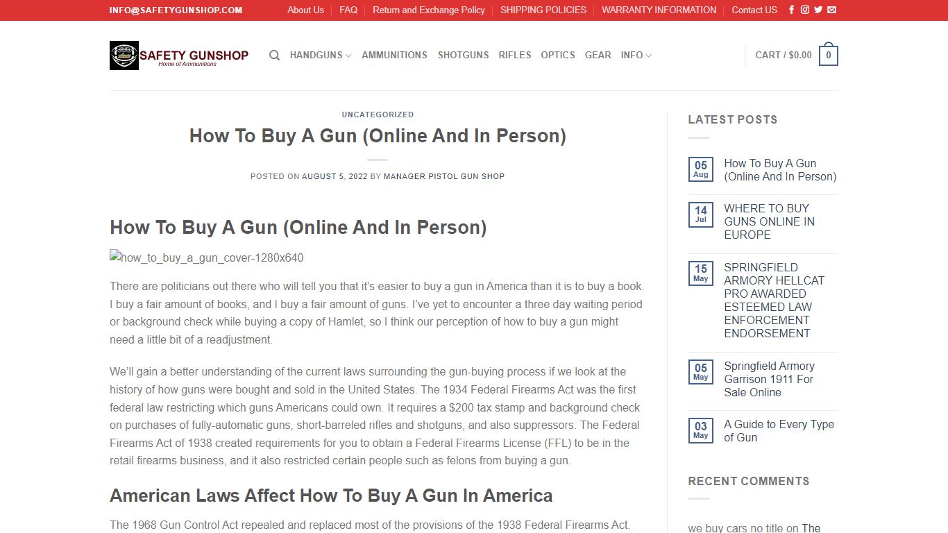 How To Buy A Gun Online - Safety Gun Shop